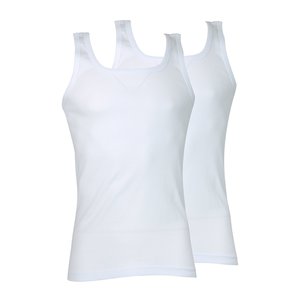 Pack of 2 Vest Tops in Organic Cotton ATHENA