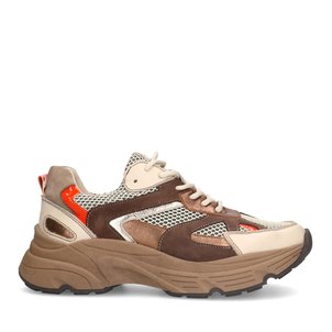 Baskets en cuir avec détails couleur bronze SACHA