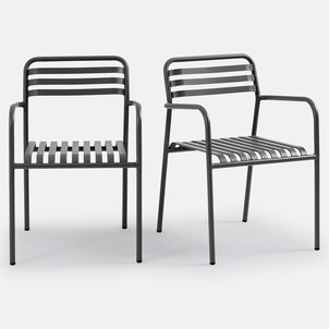 2er-Set Gartenstühle Manni, Aluminium LA REDOUTE INTERIEURS