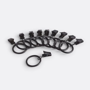 Lot 10 anneaux pinces ONEGA, diam 25mm LA REDOUTE INTERIEURS
