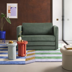 Zitbank-bed in geribd fluweel Hazel LA REDOUTE INTERIEURS