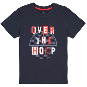 T-shirt de gola redonda, motivo à frente, 3-12 anos LA REDOUTE COLLECTIONS image