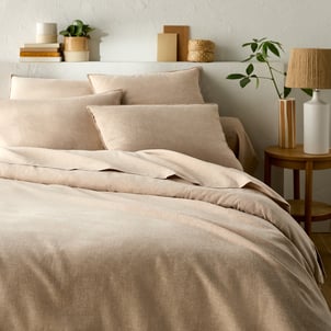 Dekbedovertrek, katoenen chambray flanel, Clara LA REDOUTE INTERIEURS