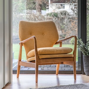 Jeni Textured Boucle Mid Century Armchair ÉDITÉ