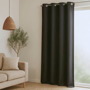 Rideau 100% occultant Ignifugé M1 Noir - QABANE HOME MAISON