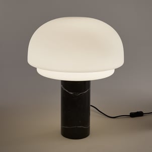 Lampe à poser, en opaline et marbre, hauteur 43,1 cm, AGATHILDA LA REDOUTE INTERIEURS
