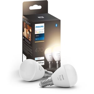 Ampoule LED connectée E14 White Sphérique pack de 2 PHILIPS HUE