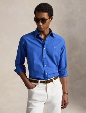  Chemise Oxford cintrée teinte en pièce POLO RALPH LAUREN