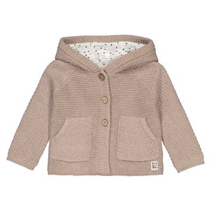 Baby-Strickjacke mit Kapuze und Knopfverschluss, 0-2 Jahre LA REDOUTE COLLECTIONS image