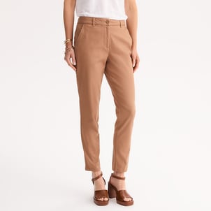 Pantalon droit chino, sergé stretch ANNE WEYBURN