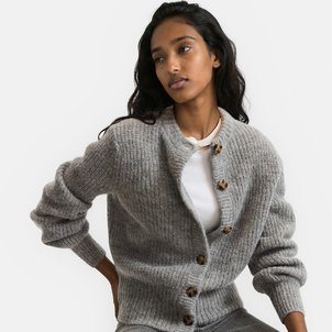 Cardigan alpaga mélangé, Signature AMBROISE LA REDOUTE COLLECTIONS