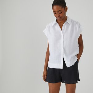 Linen Short Sleeve Blouse LA REDOUTE COLLECTIONS