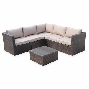 salon de jardin rsine tresse siena coloris chocolat coussins marron structure aluminium - Salon De Jardin Tresse salon de jardin rsine tresse siena coloris chocolat coussins marron structure aluminium - Salon De Jardin Tresse