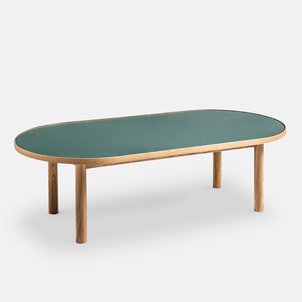 Table basse chêne, plaqué et verre, Evergreen LA REDOUTE INTERIEURS