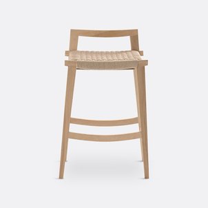 Tabouret de bar chêne massif et tressage, Kioto LA REDOUTE INTERIEURS