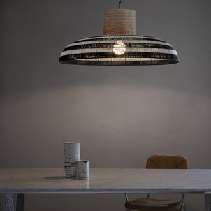 Lampada a sospensione in carta intrecciata e rattan, Tribe OTTO STUDIO FOR AM.PM