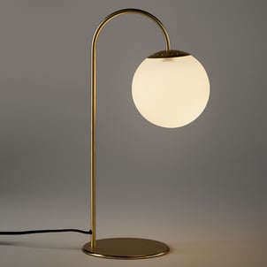 Tafellamp in messing en opaline glas, Moricio LA REDOUTE INTERIEURS