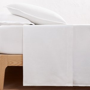 Drap plat uni en lin lavé, Linot LA REDOUTE INTERIEURS