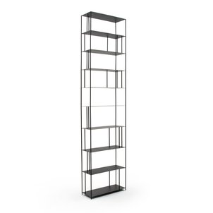 Bibliotheque Metal H240 Cm Parallel Xl Slim Noir Am Pm La Redoute