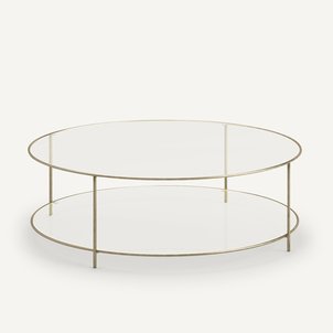 Couchtisch Sybil, rund, gehärtetes Glas AM.PM