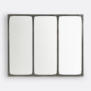 Miroir métal fer industriel 120x100 cm, Lenaig LA REDOUTE INTERIEURS