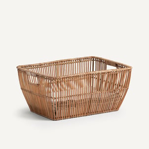 Panier à linge en rotin, longueur 50 cm, SENTAKU AM.PM