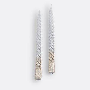Lot de 2 bougies torsadées paillettes, Caspar LA REDOUTE INTERIEURS