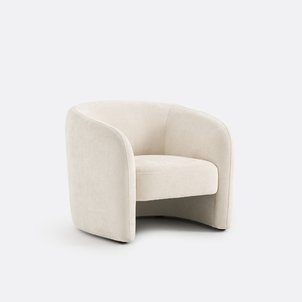 Fauteuil in fijne chenille, LANDINE LA REDOUTE INTERIEURS