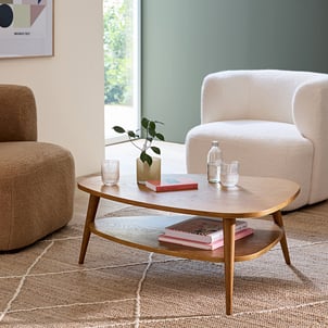 Table basse vintage, à double plateau, longueur 90 cm, QUILDA LA REDOUTE INTERIEURS