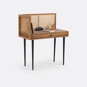 Bureau vintage en cannage NOYA LA REDOUTE INTERIEURS