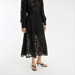 Jupe évasée, longue, en voile dévoré LA REDOUTE COLLECTIONS