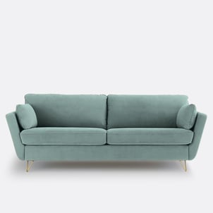 Sofá-cama de 4 a 5 lugares, em veludo, Topim LA REDOUTE INTERIEURS