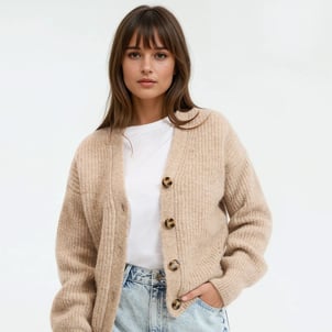 Vest met V-hals, mixed alpaca, Signature GILDAS LA REDOUTE COLLECTIONS