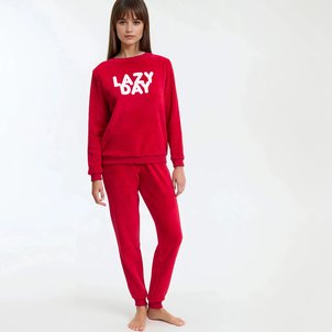 Pyjama à message, en maille polaire SO'HOME