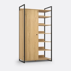 Module armoire 1 porte penderie 6 étagères HIBA LA REDOUTE INTERIEURS