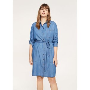 Robe chemisier denim VIOLETA BY MANGO