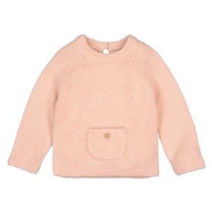 Camisola de gola redonda, em malha fina, 1 mês-3 anos LA REDOUTE COLLECTIONS image