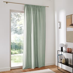 Cortinado de algodão puro, com galão franzido e efeito onda perfeita, Scenario LA REDOUTE INTERIEURS