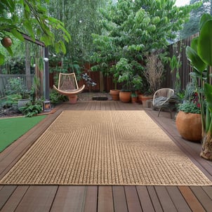 Tapis design intérieur extérieur effet jute LINORA NAZAR RUGS