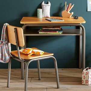 Bureau en stoel in vintage school stijl Buton LA REDOUTE INTERIEURS