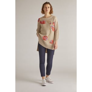Jean Femme René Derhy Bordeaux Motif - Taille 38 (M) - Coupe Slim, Bon état Occasion
