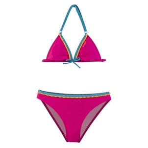 Maillot De Bain Deux Pièces Fille HAUTE PRESSION – Bandeau Volants, Taille Haute, Motif Tropical