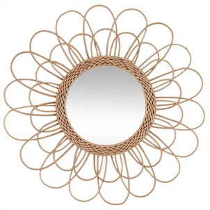 Miroir fleur en rotin tressé 56cm CAYETANA ATMOSPHERA