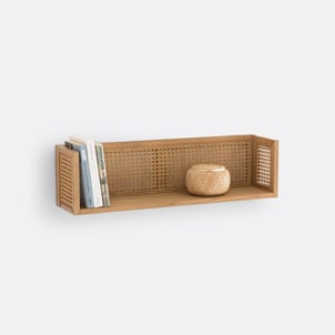 Etagère murale chêne, plaqué et cannage, Waska LA REDOUTE INTERIEURS