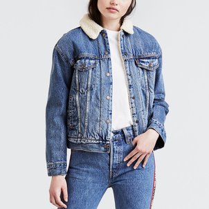 En Blouson Trucker Sherpa Denim Levi's Jean OdFwFT