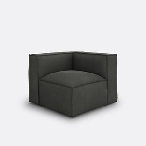 Elément d'angle pour canapé modulable, en velours côtelé fines côtes, SEVEN LA REDOUTE INTERIEURS