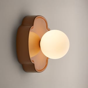 Aplique o plafón de flor, cerámica y cristal opalino, diámetro 20 cm, HOLI LA REDOUTE INTERIEURS