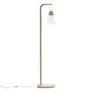 Lampada da terra in vetro e legno Nasoa LA REDOUTE INTERIEURS