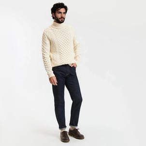 Camisola de gola alta em malha torcida Signature GAUTHIER LA REDOUTE COLLECTIONS