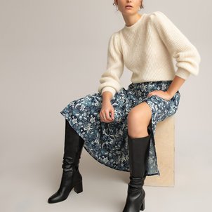 Langer Faltenrock mit Blumenprint LA REDOUTE COLLECTIONS image